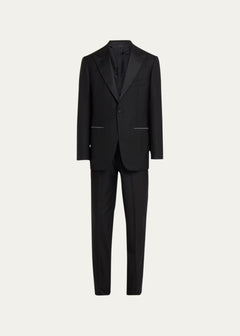 Cesare Attolini Men's 150s Wool Grosgrain Tuxedo