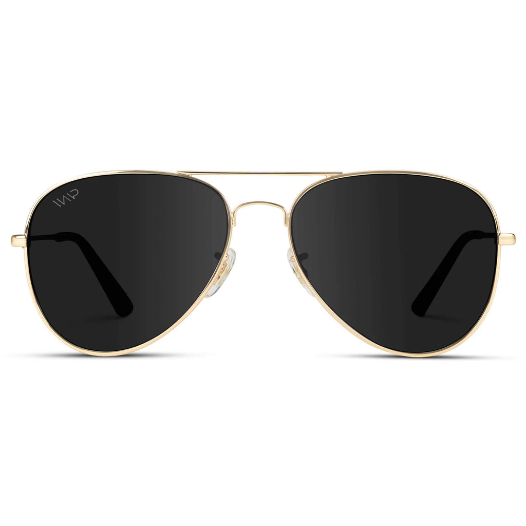 Maxwell Sunglasses (Gold Frame/Black Lens)
