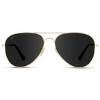 Maxwell Sunglasses (Gold Frame/Black Lens)