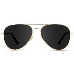 Maxwell Sunglasses (Gold Frame/Black Lens)