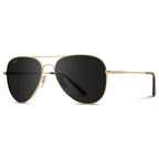 Maxwell Sunglasses (Gold Frame/Black Lens)