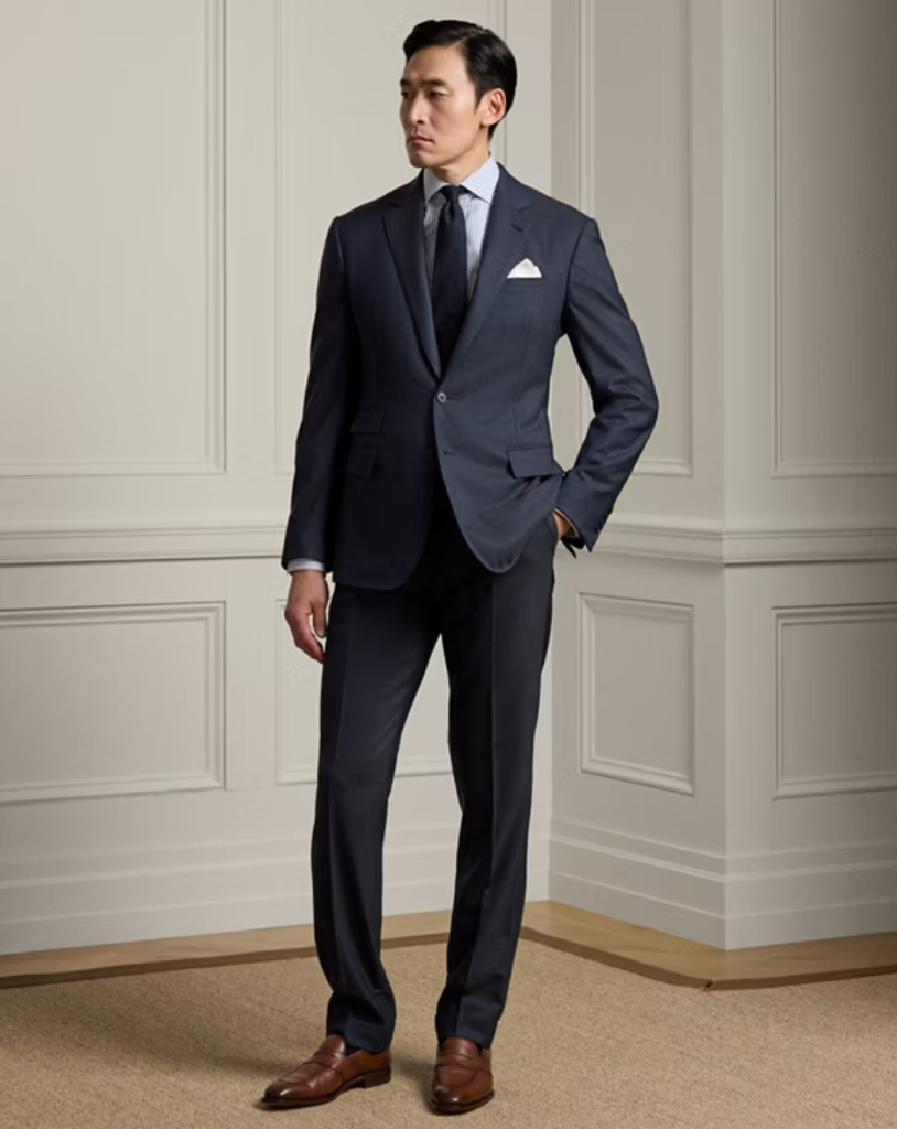 Kent Hand-Tailored Glen Plaid Wool Suit (purple Lable)