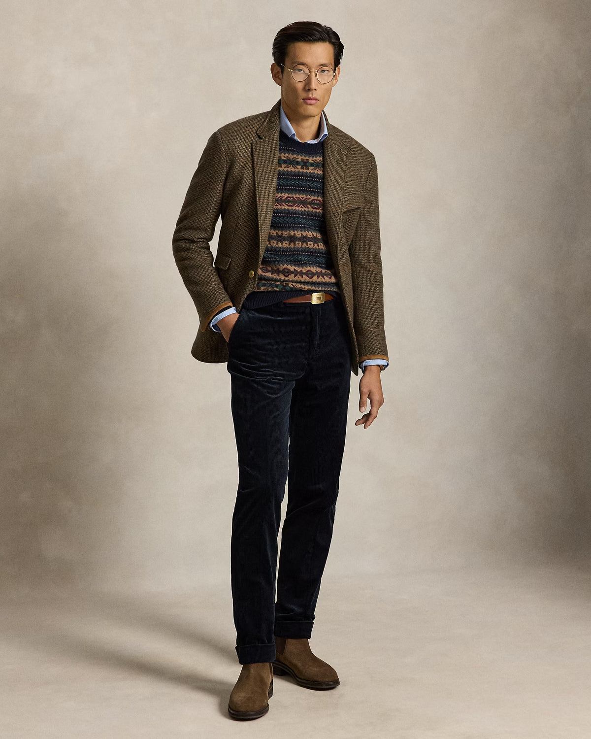 Polo Tailored Fit Plaid Tweed Sport Coat