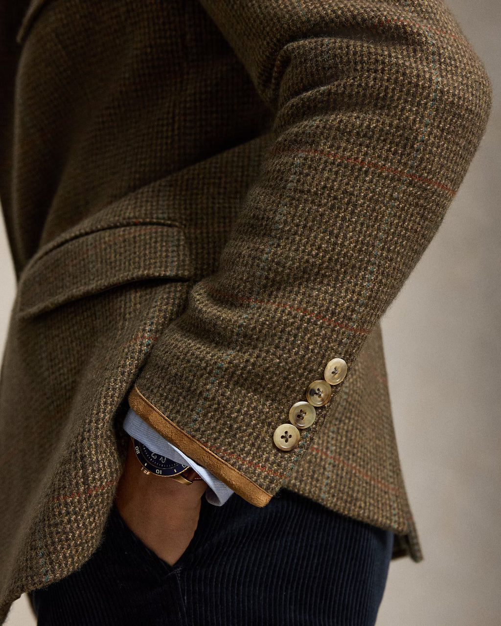 Polo Tailored Fit Plaid Tweed Sport Coat