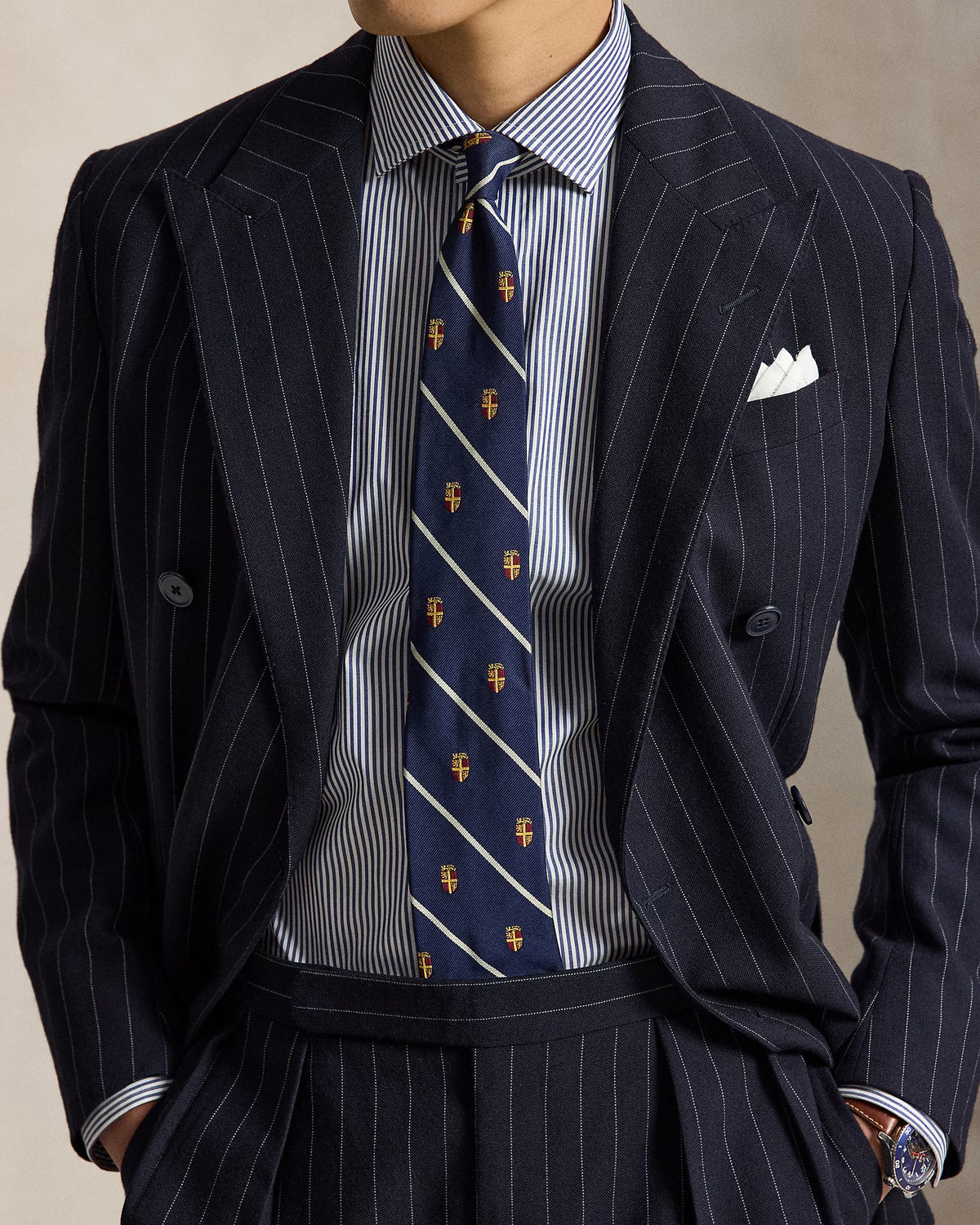 Custom Fit Striped Poplin Shirt