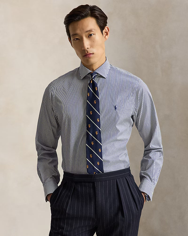 Custom Fit Striped Poplin Shirt