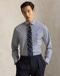 Custom Fit Striped Poplin Shirt