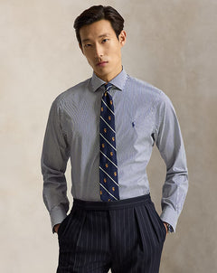 Custom Fit Striped Poplin Shirt