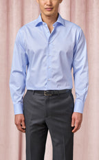 Medium Blue Twill Non-Iron Dress Shirt