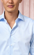 Medium Blue Twill Non-Iron Dress Shirt