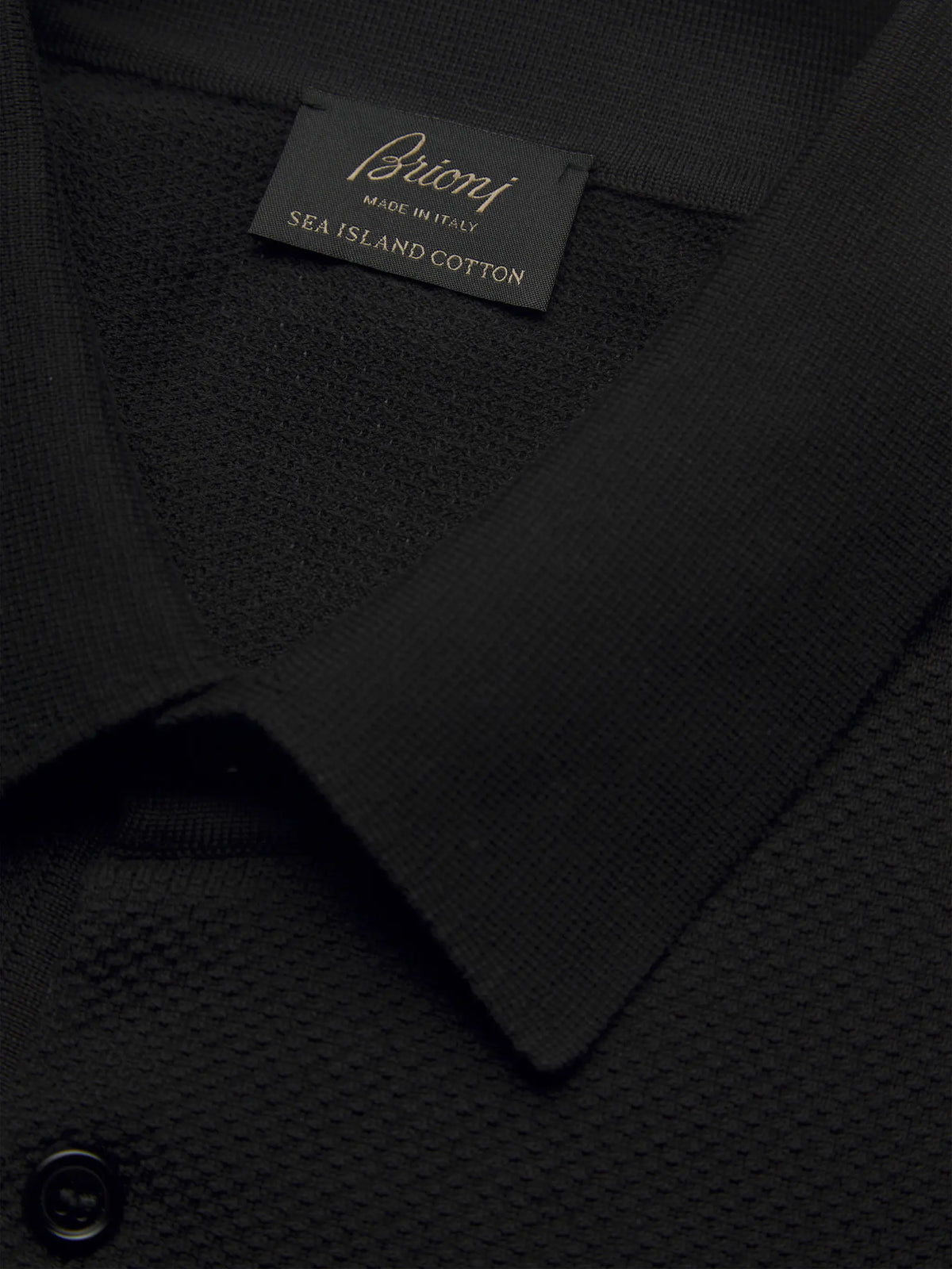 Essential black Sea Island cotton polo