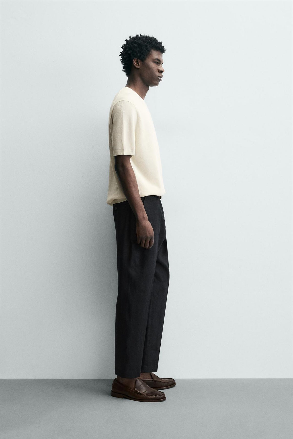 RELAXED FIT KNIT T-SHIRT