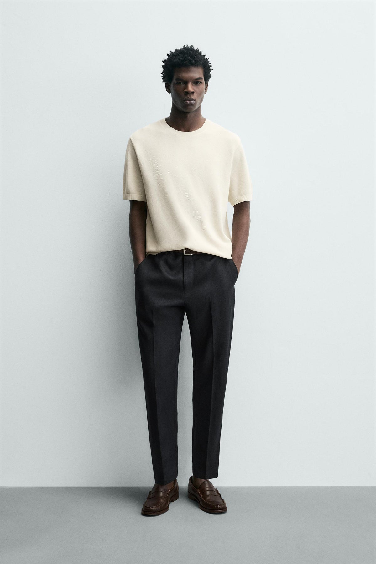 RELAXED FIT KNIT T-SHIRT