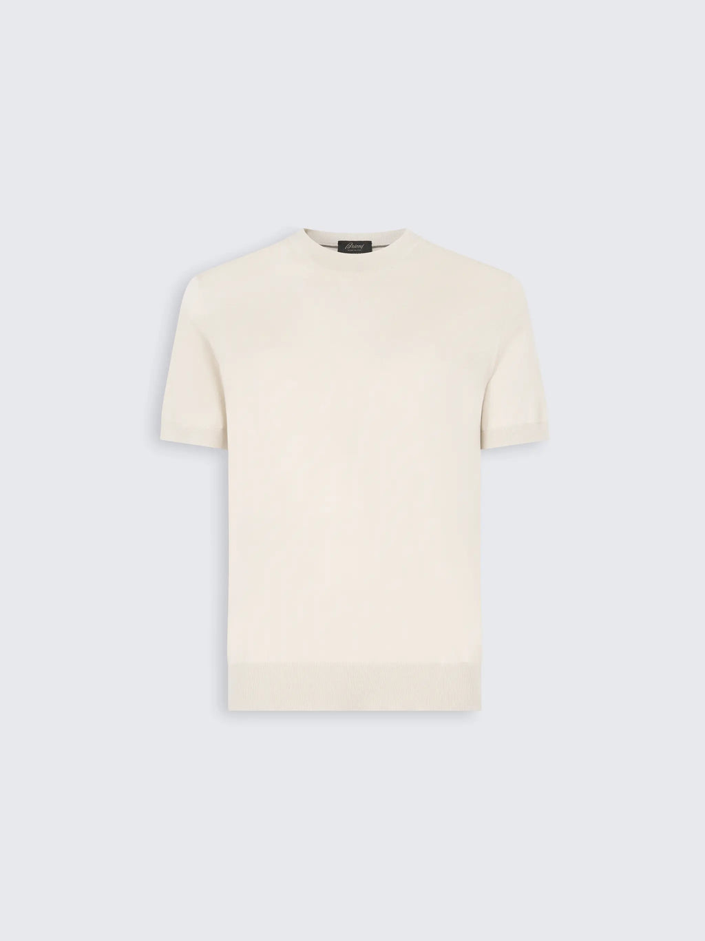 Ivory white cashmere and silk T-shirt