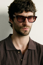 OPEN-KNIT TEXTURED POLO