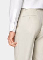 Beige Tailored Fit Havana Suit