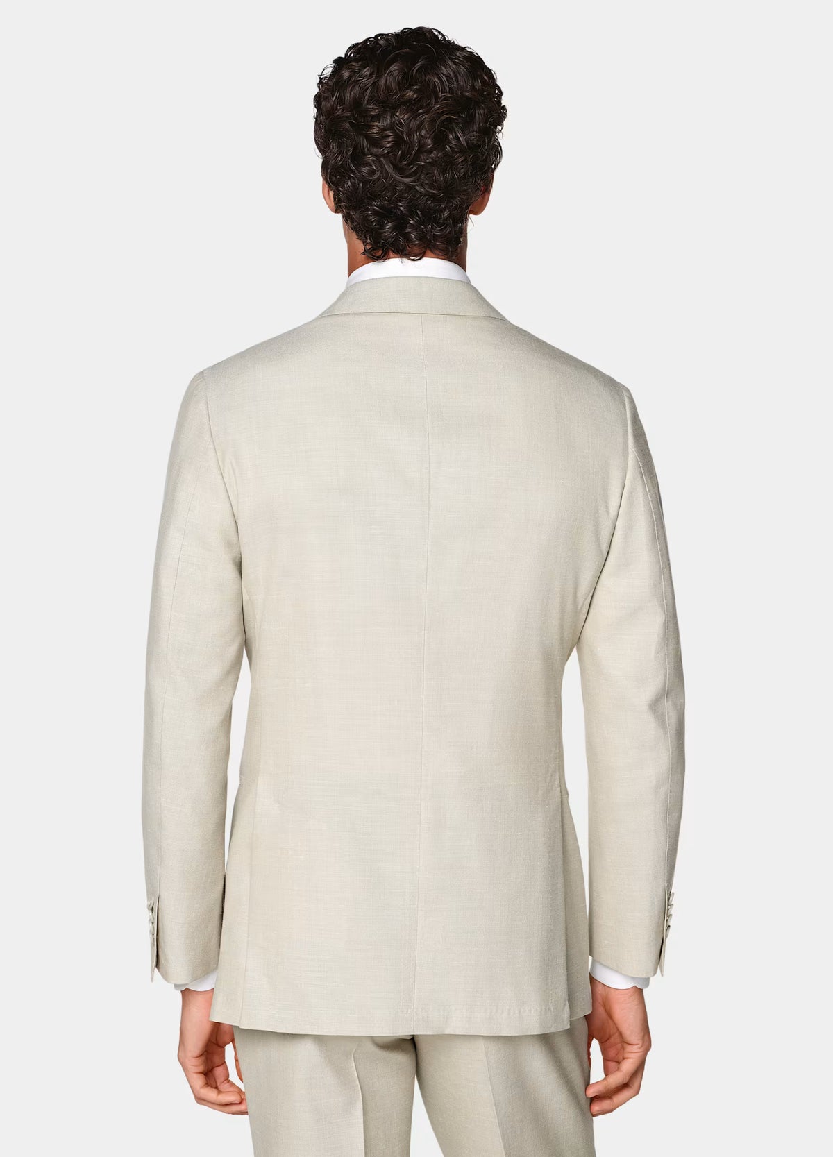 Beige Tailored Fit Havana Suit