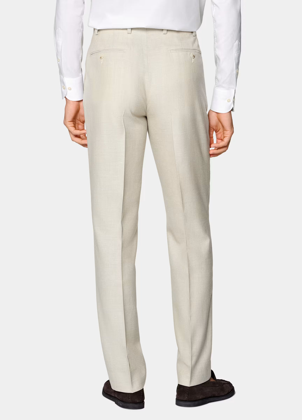 Beige Tailored Fit Havana Suit