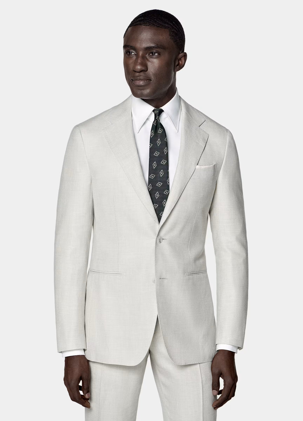 White Tailored Fit Havana Suit