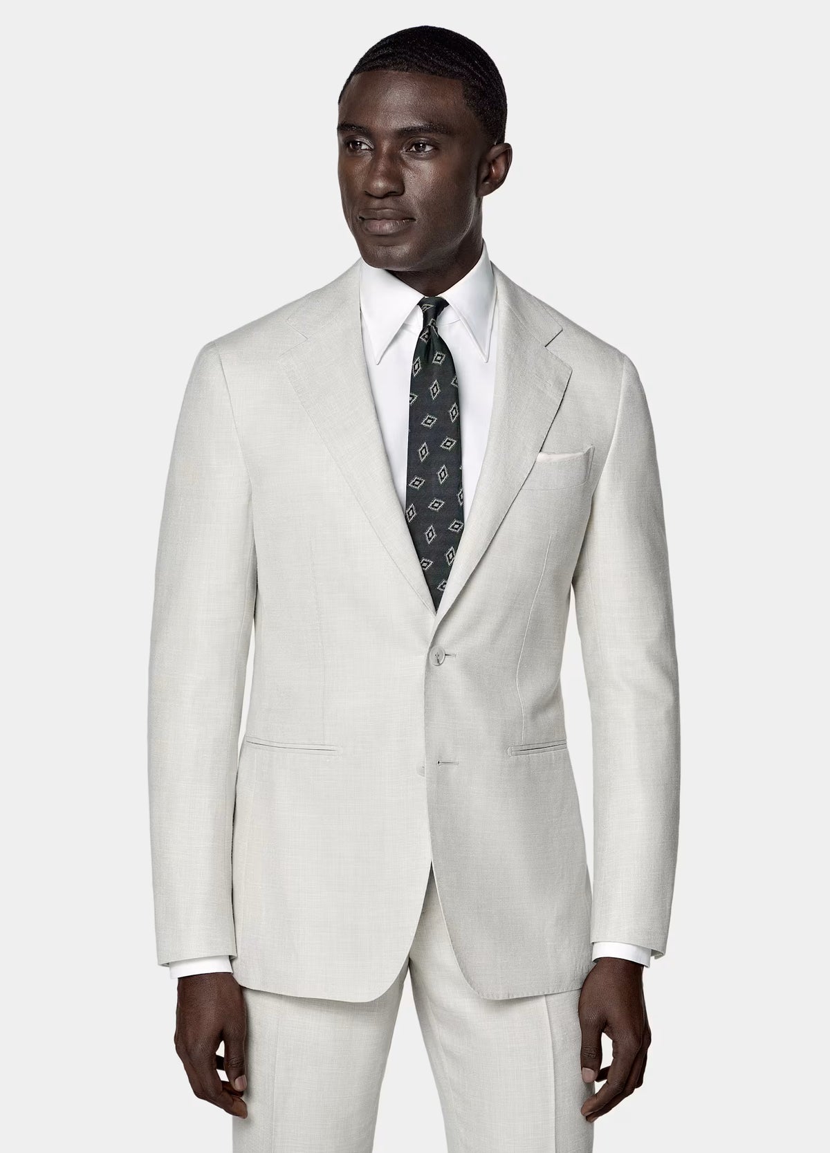 White Tailored Fit Havana Suit