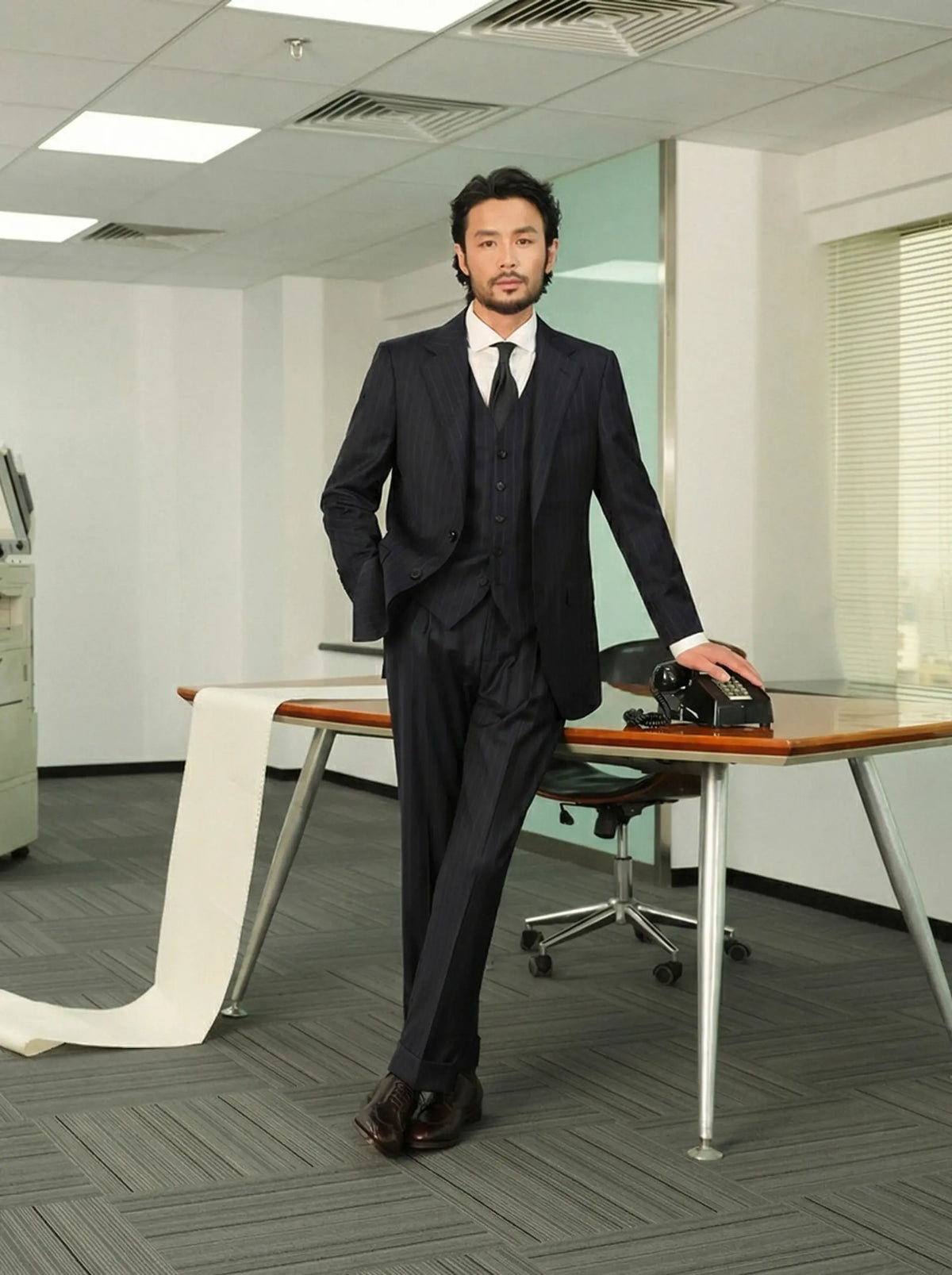 Cultum Pinstripe Wool Suit