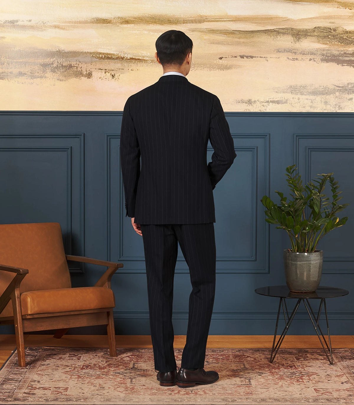 Navy Chalk Stripe - Double-Breasted Suit