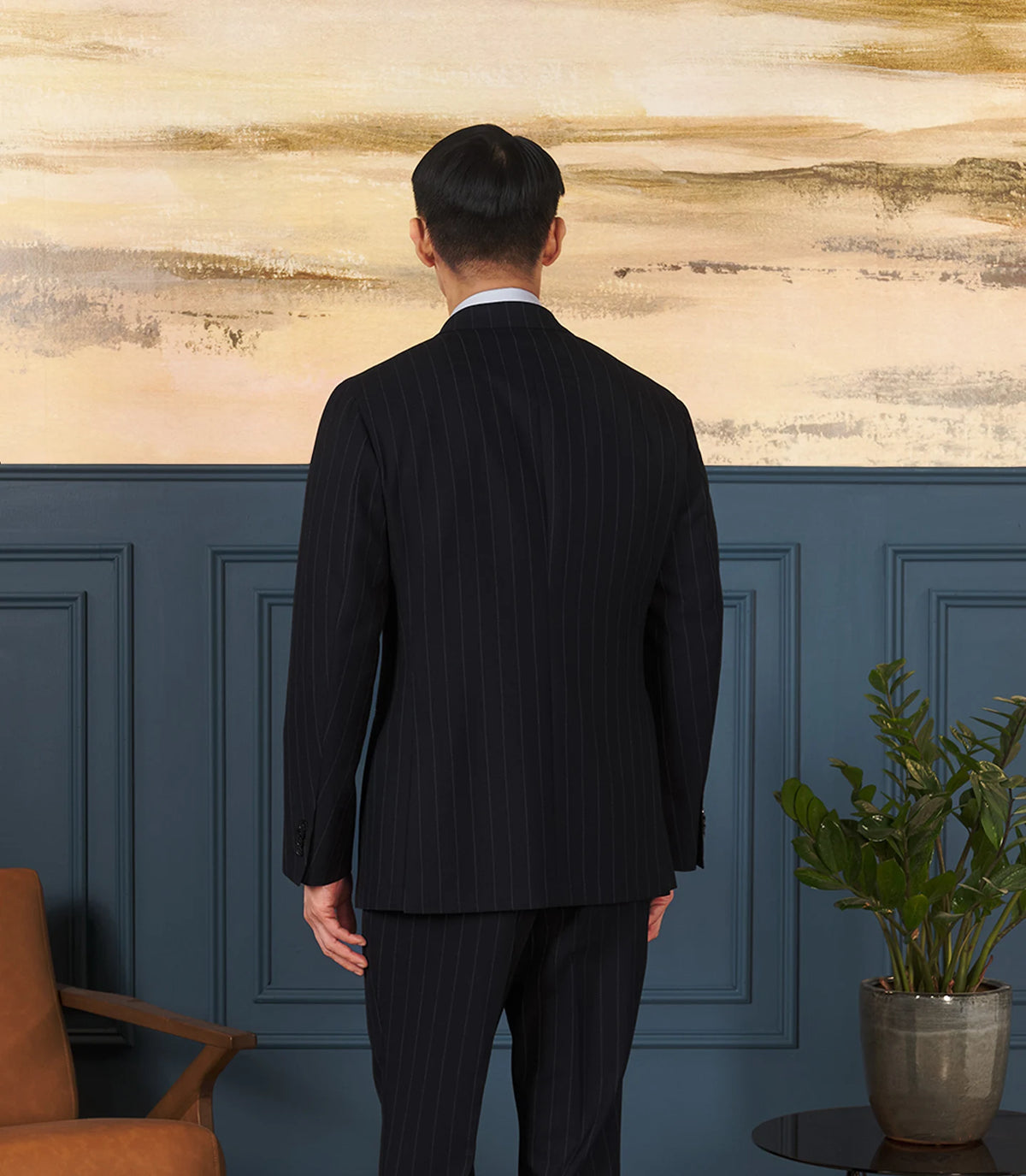 Navy Chalk Stripe - Double-Breasted Suit