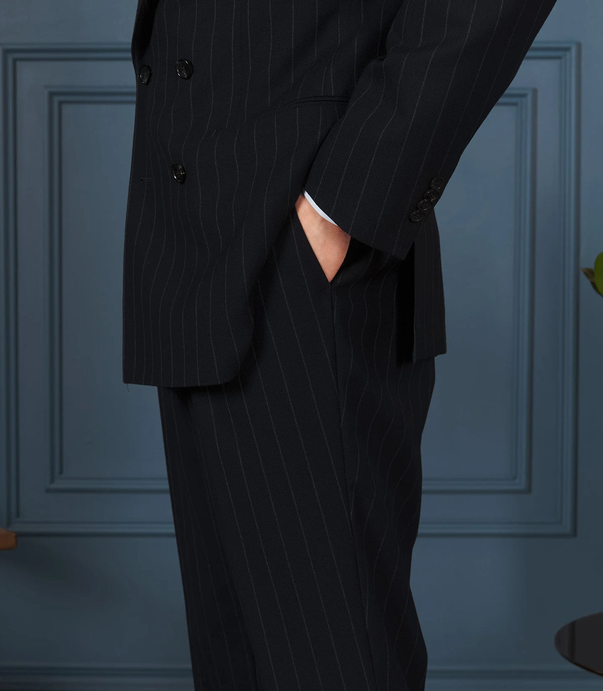 Navy Chalk Stripe - Double-Breasted Suit