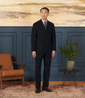 Navy Chalk Stripe - Double-Breasted Suit