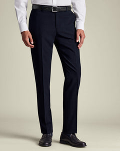Check Suit Pants - Navy