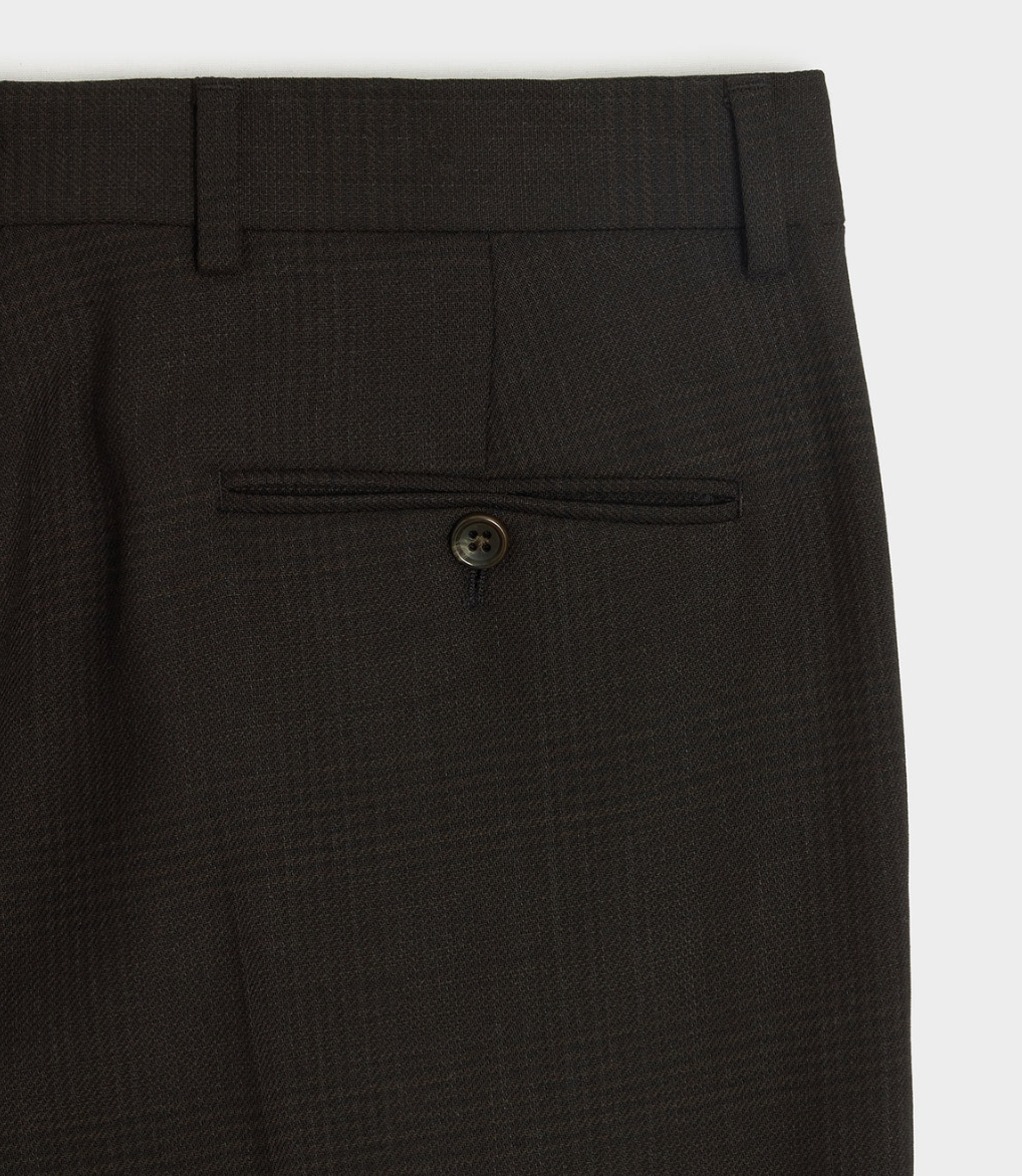 Dark Brown Italian Lightweight Madison Trouser
