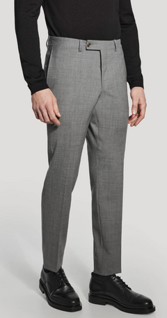 Patrick Mid Grey Solid Stretch TEMPO Trouser