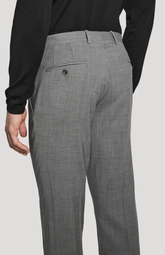 Patrick Mid Grey Solid Stretch TEMPO Trouser