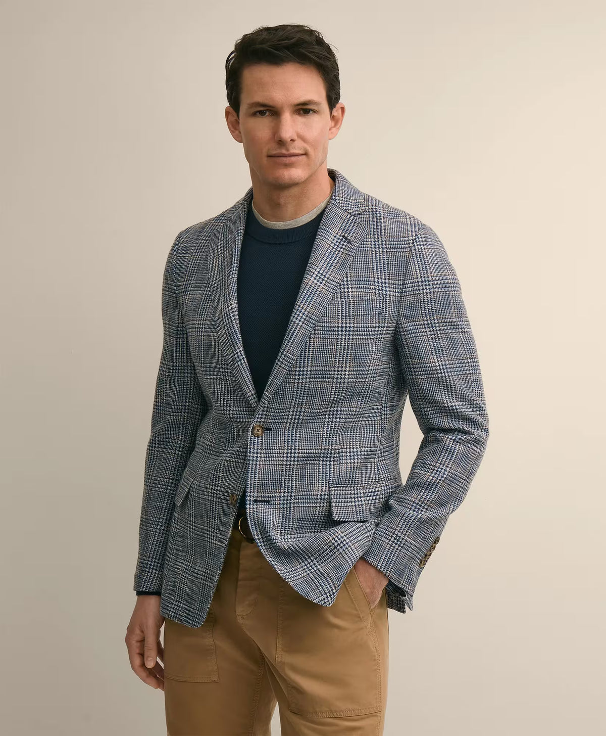 Classic Fit Cotton-Linen-Wool Hopsack Sport Coat