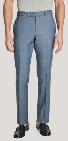 Yardley Medium Blue Plain Front Trouser