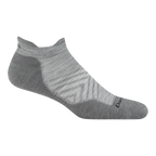 Men's Run No Show Tab Cushioned Ultra-Lightweight Running Socks (Solid gray)
