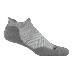 Men's Run No Show Tab Cushioned Ultra-Lightweight Running Socks (Solid gray)