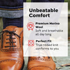 Navy Merino Wool Mid Calf Dress Socks