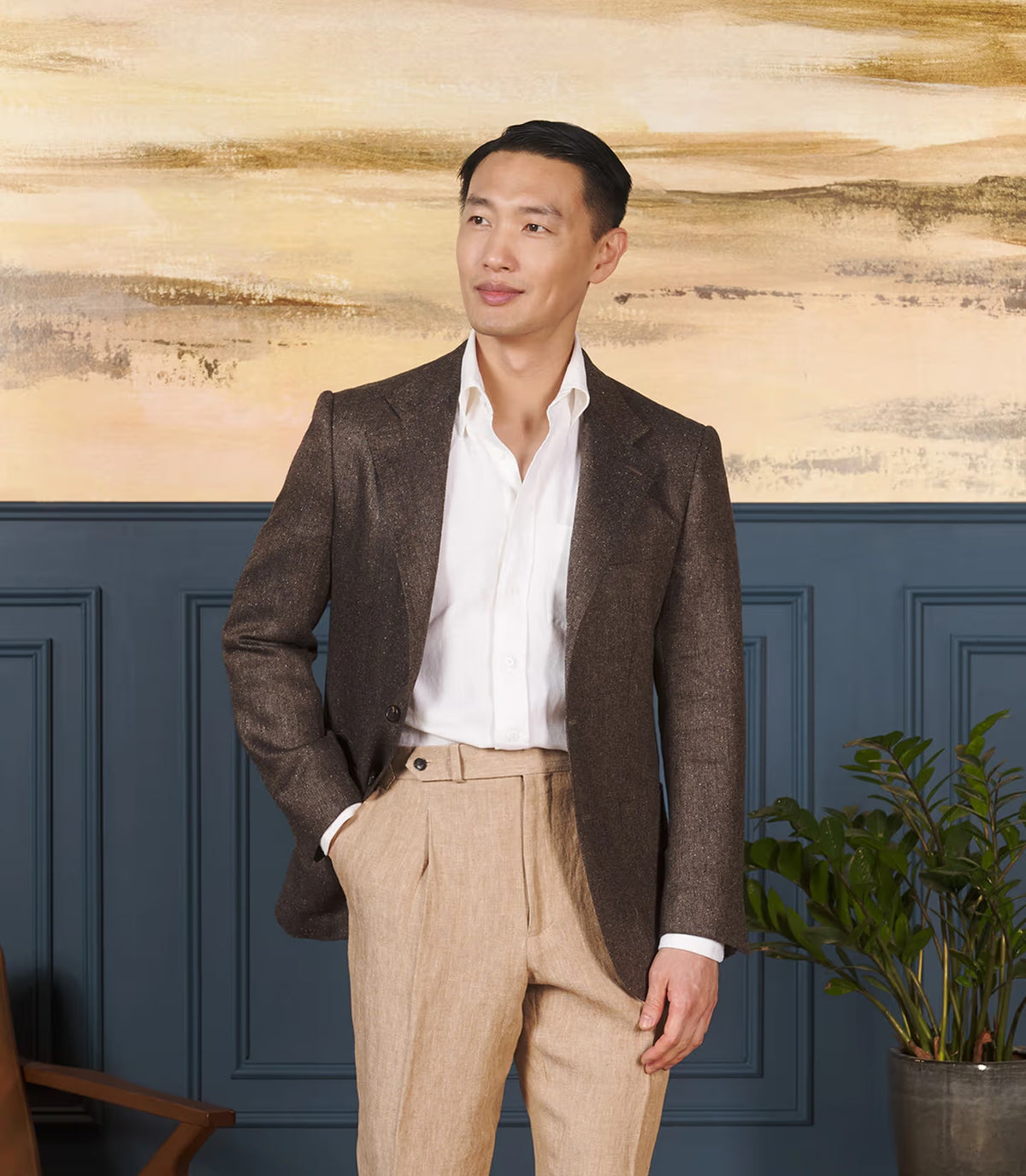 Dk. Brown Herringbone - Neo 3 Sportcoat