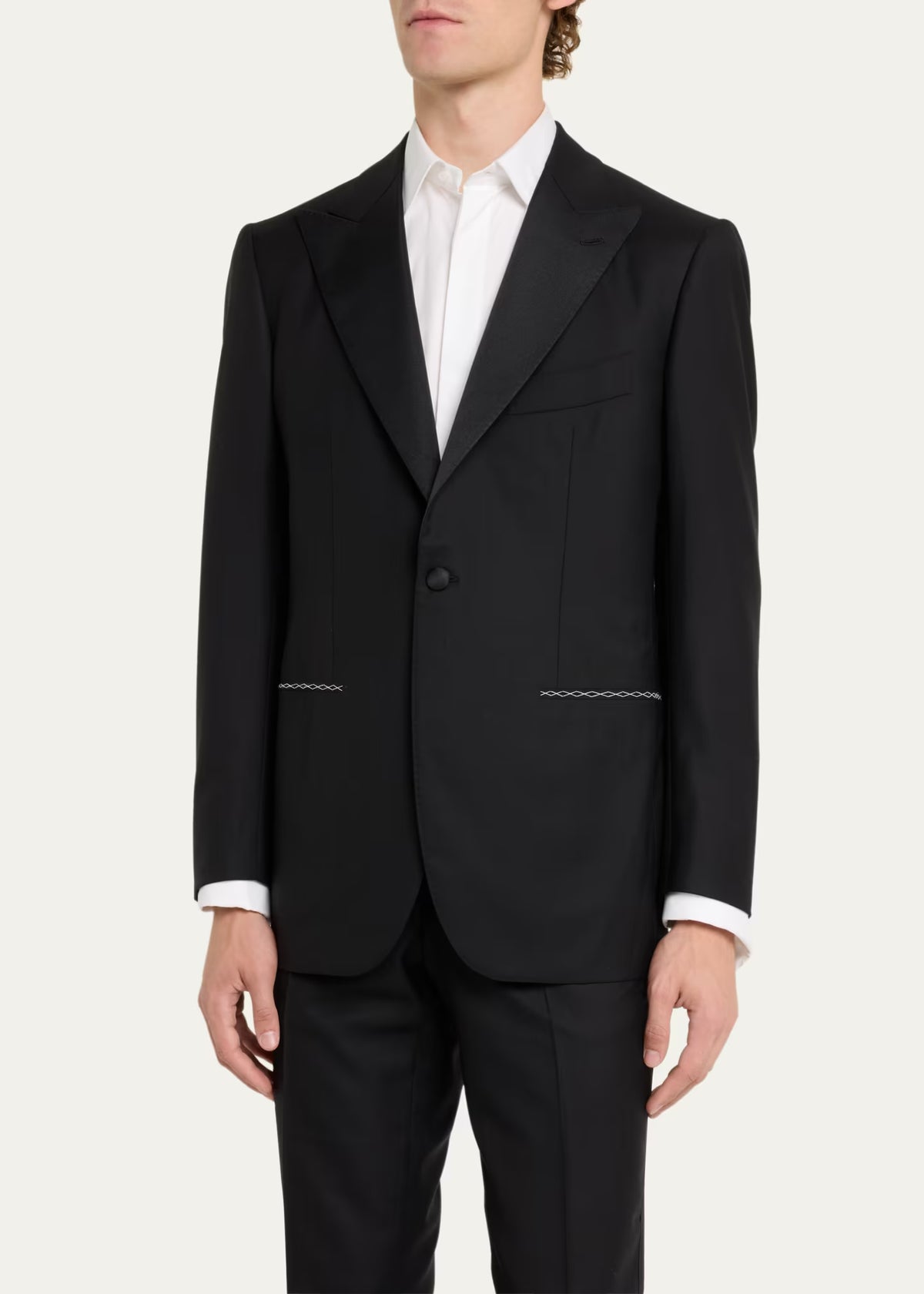 Cesare Attolini Men's 150s Wool Grosgrain Tuxedo