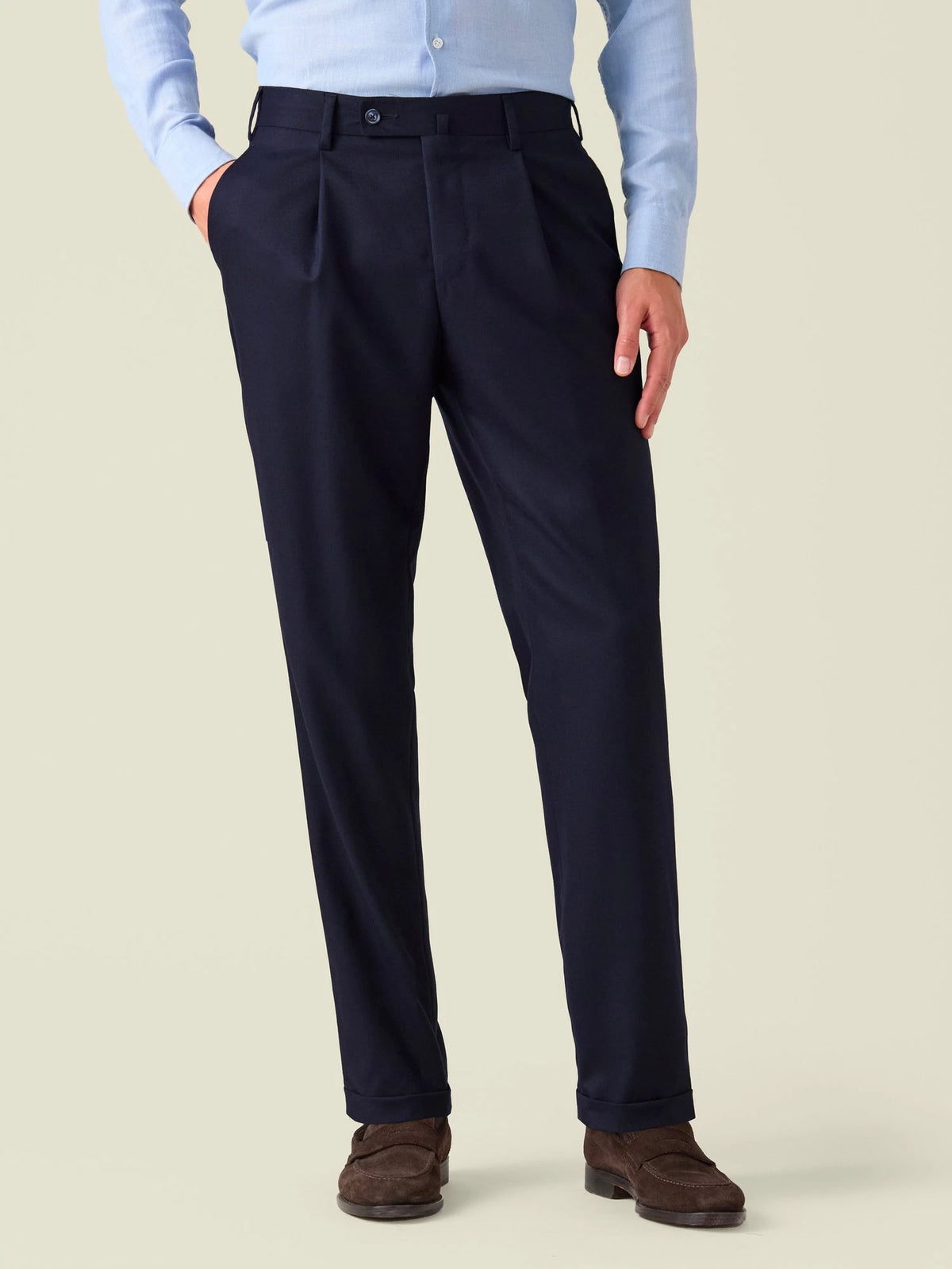 Classic Pleated Trousers Virgin Wool