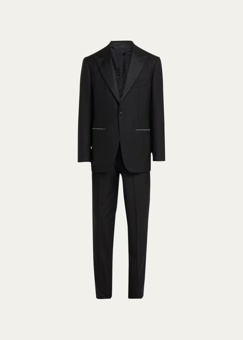 Cesare Attolini Men's 150s Wool Grosgrain Tuxedo
