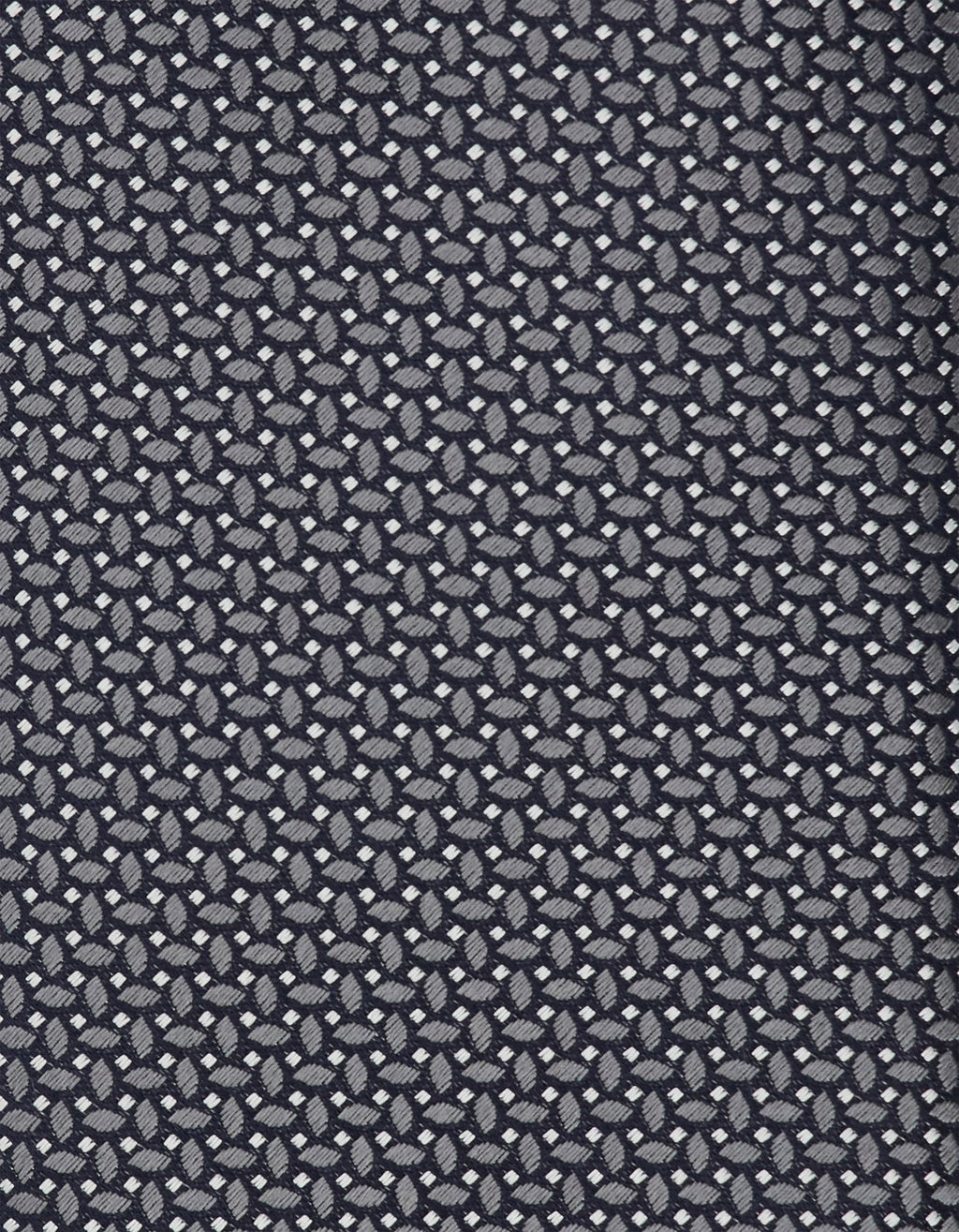 Gray pure silk jacquard tie with micro pattern