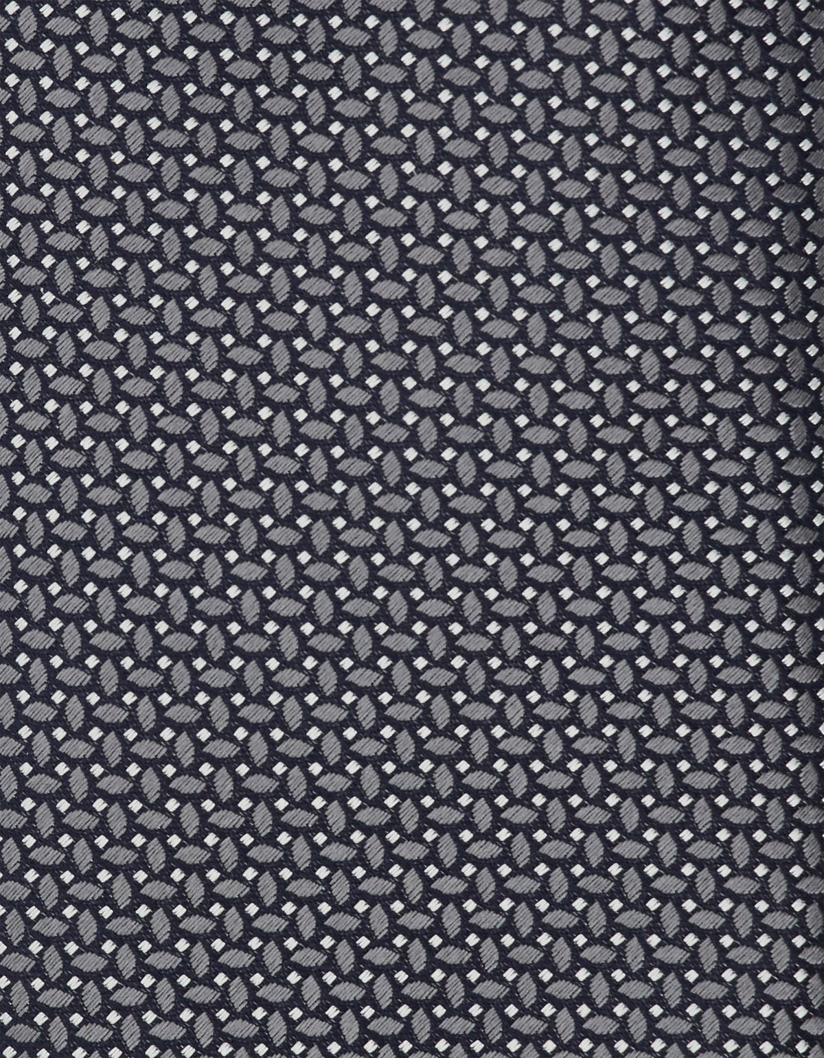 Gray pure silk jacquard tie with micro pattern