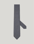 Gray pure silk jacquard tie with micro pattern