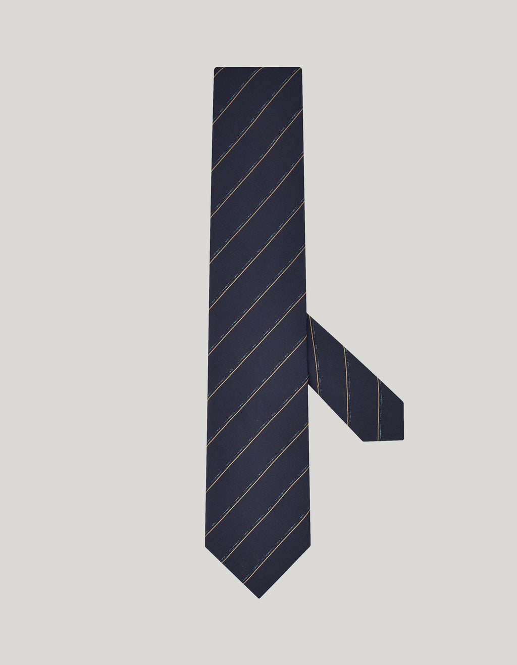 Blue silk jacquard striped tie
