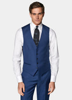 Vest Mid Blue Sharkskin · Pure S110's Wool · Vitale