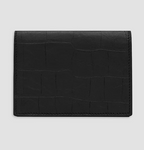Saint Laurent  Cassandre Card Case in Crocodile-Embossed Leather