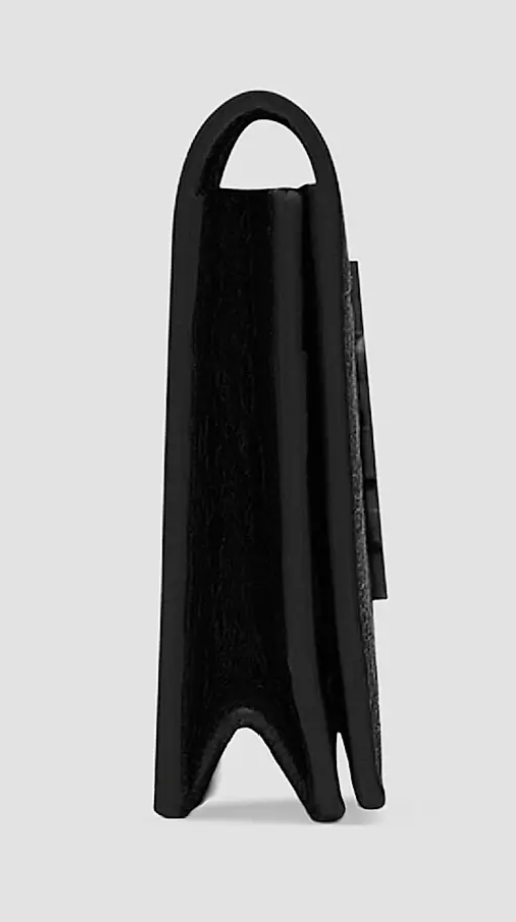 Saint Laurent  Cassandre Card Case in Crocodile-Embossed Leather